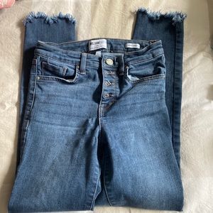 High rise ankle jeans